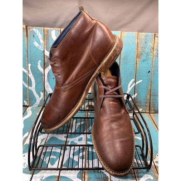 Cole Haan Grand.OS Mens size 12M Brown Leather Chukka Desert Ankle Boots C24298 - Picture 2 of 10
